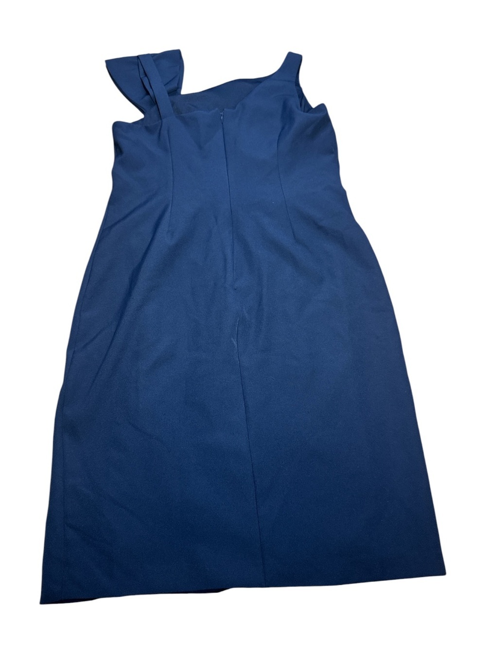 Marina Navy One-Shoulder Ruffle Cocktail Dress Size 8 - Picture 3 of 7